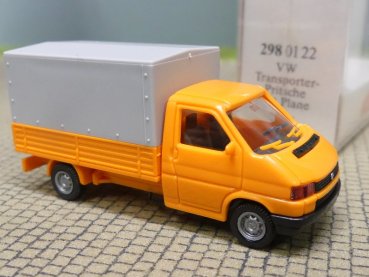 1/87 Wiking VW T4 Pritsche mit Plane Kommunal orange 298 01