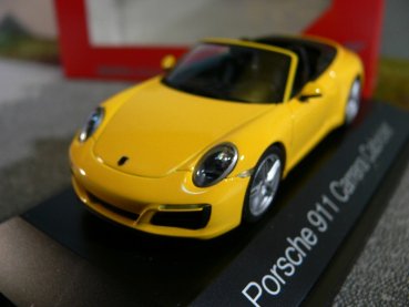 1/43 Herpa Porsche 911 C Carrera Cabriolet 991 II racing gelb 071024