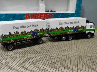 1/87 Albedo MB SK Brauerei Dessow Koffer-Hängerzug 299001