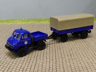 1/87 Brekina Unimog 411 THW + Hänger 39107