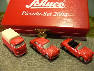 Schuco Piccolo-Set 2004 VW T1 + VW 1500 + Karmann 05802