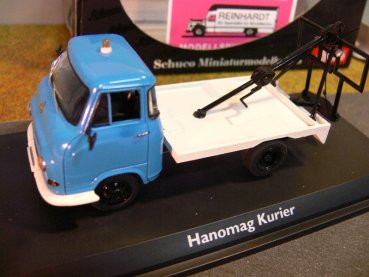 1/43 Schuco Hanomag Kurier Abschleppwagen blau 03245