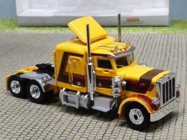 1/87 Brekina Peterbilt 359 1973 gelb/braun 85703