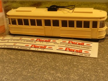 1/87 Wiking Strassenbahn Triebwagen mit Decal Persil 750