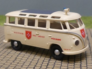 1/87 Brekina # 0358 VW T1 b Samba Malteser Hilfsdienst Würzburg