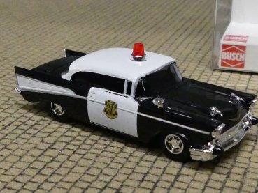 1/87 Busch Chevrolet Bel Air 57 Police Modesto Kalifornien 45004