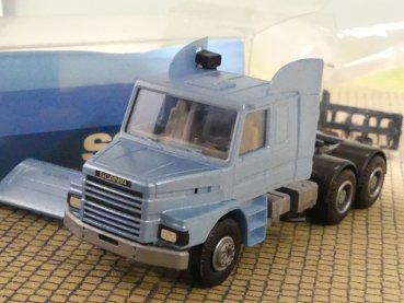 1/87 Herpa Scania Hauber 3achs Zugmaschine hellblau metallic