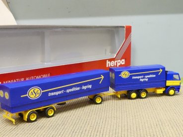 1/87 Herpa Scania 142 ASG Planen-Hängerzug 140652