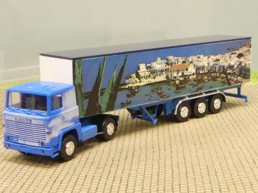 1/87 Albedo Scania 111 GRIECHENLAND Koffer-Sattelzug