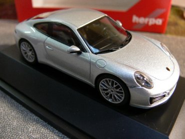 1/43 Herpa Porsche 911 Carrera 4S Coupé rhodiumsilbermetallic SONDERPREIS 29,99