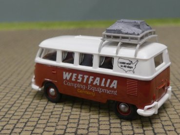 1/87 Brekina # 1724 VW T1 b Camper Westfalia weiß/rot Sondermodell