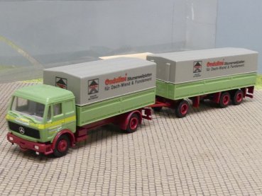 1/87 Herpa MB Onduline Bitumenwellplatten Hängerzug #636