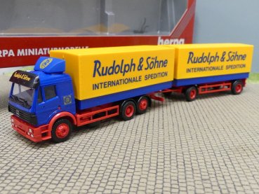 1/87 Herpa MB NG Rudolph & Söhne Intern. Spedition Hängerzug 143424