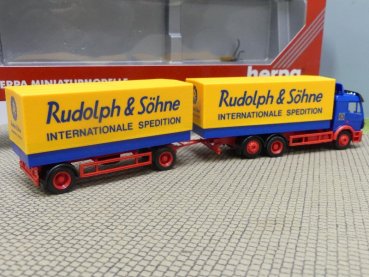 1/87 Herpa MB NG Rudolph & Söhne Intern. Spedition Hängerzug 143424