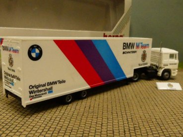 1/87 Herpa MAN F90 BMW M Team Schnitzer Jumbokoffer SZ 859157