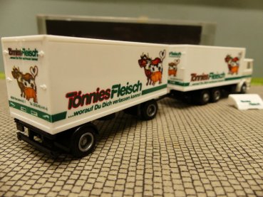 1/87 Herpa Albedo Scania 142 Tönnies Fleisch Koffer Hängerzug