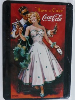 Blechschild Coca Cola Have a Coke 10 x 14 cm