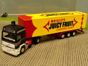 1/87 Herpa Albedo Volvo F12 Wrigley's Juicy Fruit Koffer Sattelzug