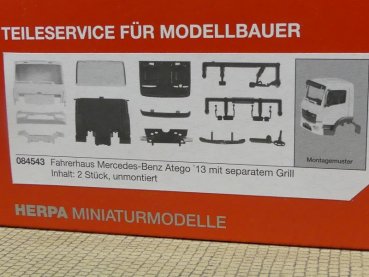 1/87 Herpa Teileservice MB Atego'13 Fahrerhaus mit sep. Grill 084543