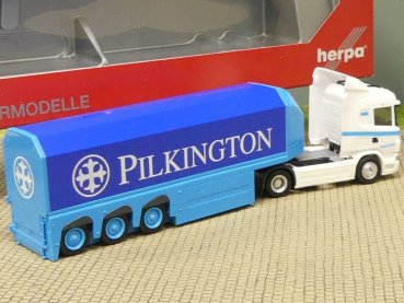 1/87 Herpa Scania R 09 HL Pilkington Glastransporter-Sattelzug 156899