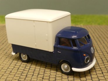 1/87 Brekina VW T1 b dunkelblau/weiß Großraum Koffer 32856