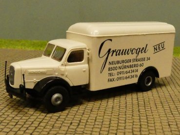 1/87 Brekina Henschel HS 140 Grauvogel Modell Gravur Form Koffer-LKW