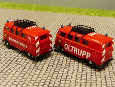 1/87 Brekina # 1272 -  1273 VW T1 b FW Barnstorf Set Öltrupp und Einsatzleitwagen