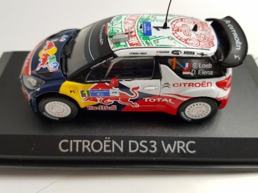 1/43 Norev Citroen DS3 WCR Vainqueur Rallye du Mexique 2011 Loeb Elena 155351