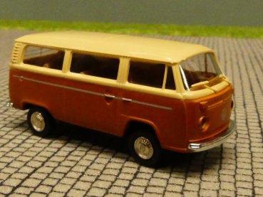 1/87 Brekina VW T2 hellbeige/braun de Lux Bus