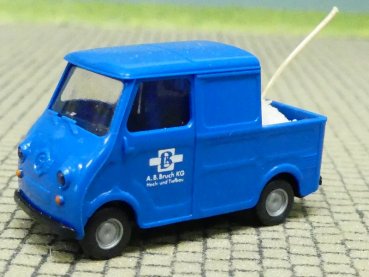 1/87 Brekina Goggomobil Pick-Up A.B. Bruch KG Hoch- und Tiefbau blau