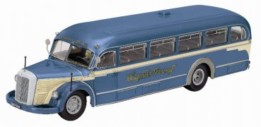 1/43 Schuco MB O 6600 Wanderfreund blau/cremeweiß 45 027 4800