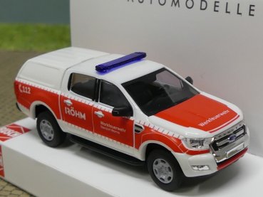 1/87 Busch Ford Ranger Werksfeuerwehr Röhm 52840