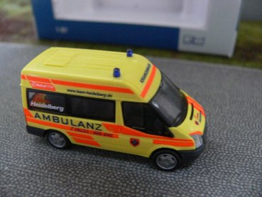 1/87 Rietze Ford Transit Bus Ambulanz Heidelberg 52526