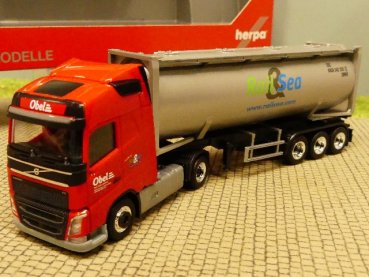 1/87 Herpa Volvo FH Gl. Obel 30 ft. Drucksilocontainer-Sattelzug 313841