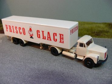 1/87 Brekina Scania L110 Frisco Glace Koffer-SZ Schweitzer Sonderm. 98523