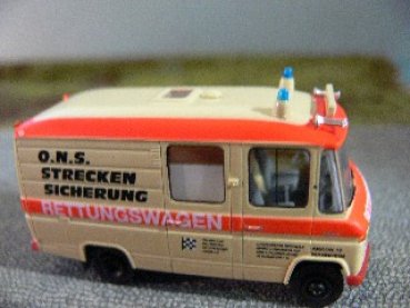 1/87 Brekina MB L 508 RTW ONS Streckensicherung Sondermodell Reinhardt