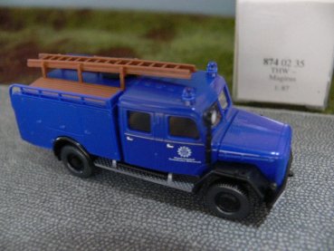 1/87 Wiking Magirus Deutz Eckhauber TLF 16 THW 874 02