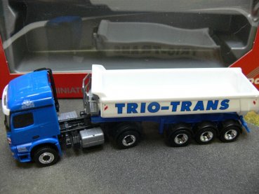 1/87 Herpa MB Arocs Trio Trans Rundmulden-Sattelzug 306270