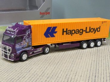 1/87 Herpa Volvo FH16 Globetrotter XL Lettner-Trans Sattelzug mit 40´ft Container High Cube