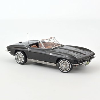 1/18 Norev Chevrolet Corvette Sting Ray Cabrio 1963 Black 189055