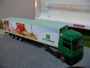 1/87 Wiking Steyr ST-A XXL Pöttinger Koffer-Sattelzug 538 14 B