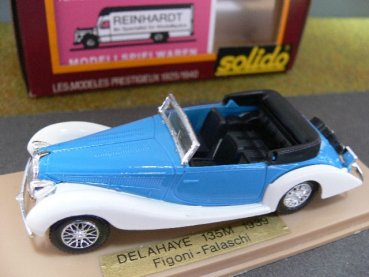 1/43 Solido Delahaye 135M Figoni Falaschi Cabrio blau weiß 1939 Delage 1151