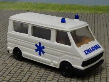 1/87 Busch Fiat 242 Ambulance Bus Praline