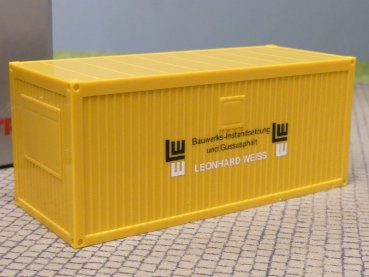 1/87 Herpa 20 ft. Baucontainer Leonhard Weiss 938303