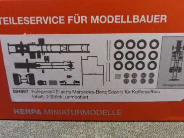 1/87 Herpa Fahrgestell Mercedes-Benz Econic für Kofferaufbau Inhalt 2 Stück 084697