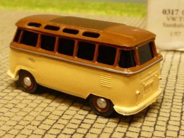 1/87 Wiking VW T1 Samba beige/rehbraun 0317 05