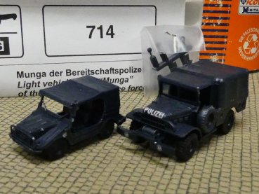 1/87 Roco minitanks Munga + Dodge Bereitschaftspolizei 714