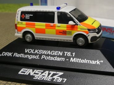 1/87 Rietze VW T6.1 DRK Rettungsdienst Potsdam-Mittelmark 53837