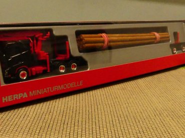 1/87 Herpa Volvo FH FD Langholztransporter-Sattelzug schwarz/rot 313575