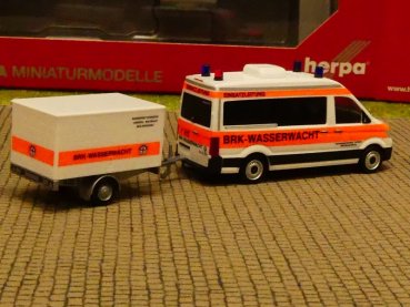 1/87 Herpa MAN TGE Bus HD + Anhänger BRK Wasserwacht Amberg/Sulzbach 096096